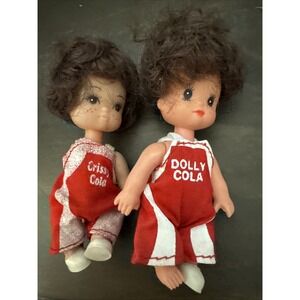 Vintage 70s Lot of Dolly & Chrissy Cola Pop Playmates 3.5"  Dolls Hong Kong